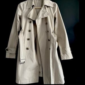 Theory belted cotton trench coat Small